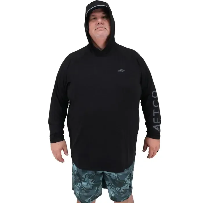 Big Guy Samurai Hooded Performance Shirt, Color: Black, Size: 3X