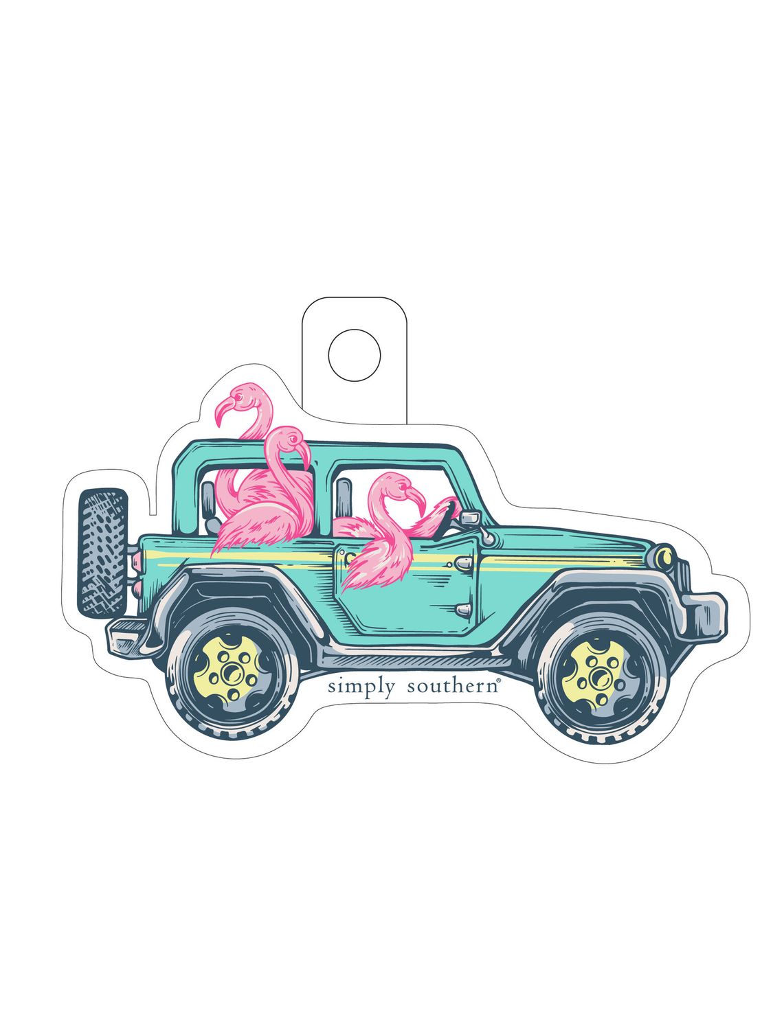 Car Decal, Pattern: Flamingo