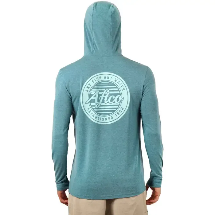 Ocean Bound LS Sun Protection Hoodie, Color: Arctic Heather, Size: S