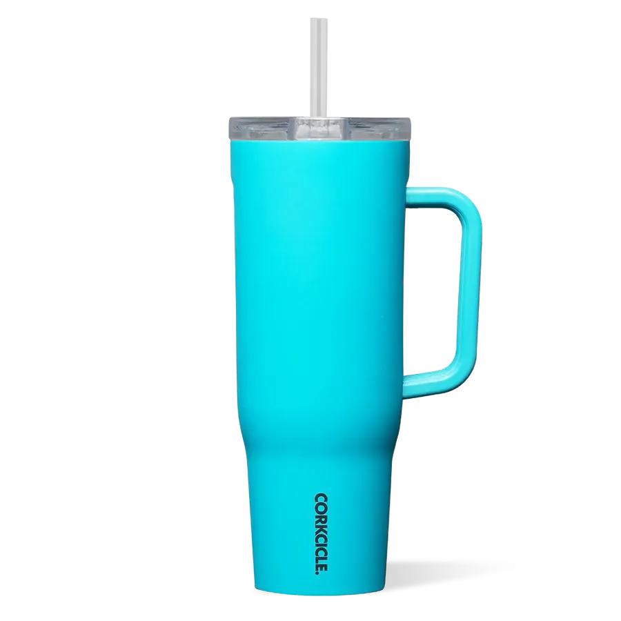 Cruiser Insulated Tumbler with Handle , Color: Capri Blue, Size: 40oz