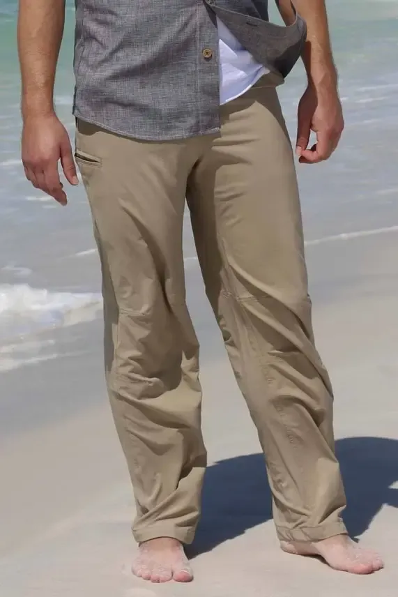 Stretch Fit Pants, Color: Oyster, Size: S