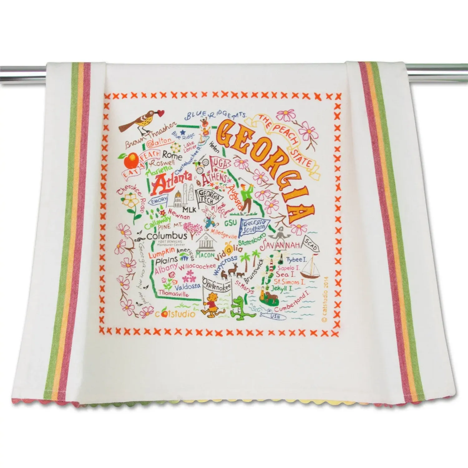 Geography Dish Towels, Pattern: Georgia