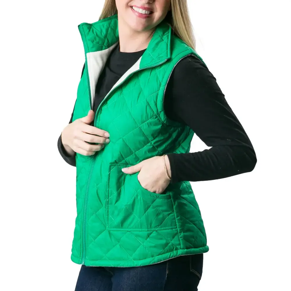 Libby Reversible Vest, Color: Green, Size: S