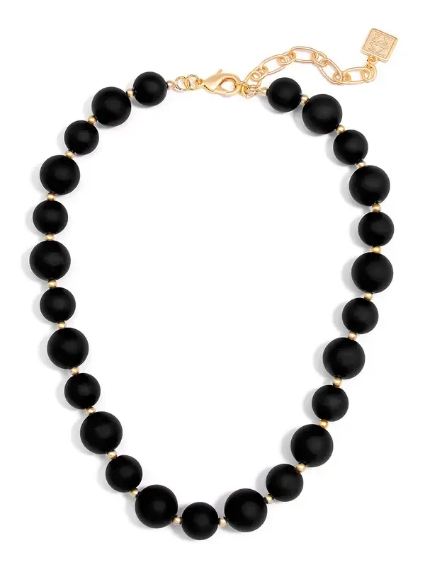 Madison Collar Necklace, Color: Black
