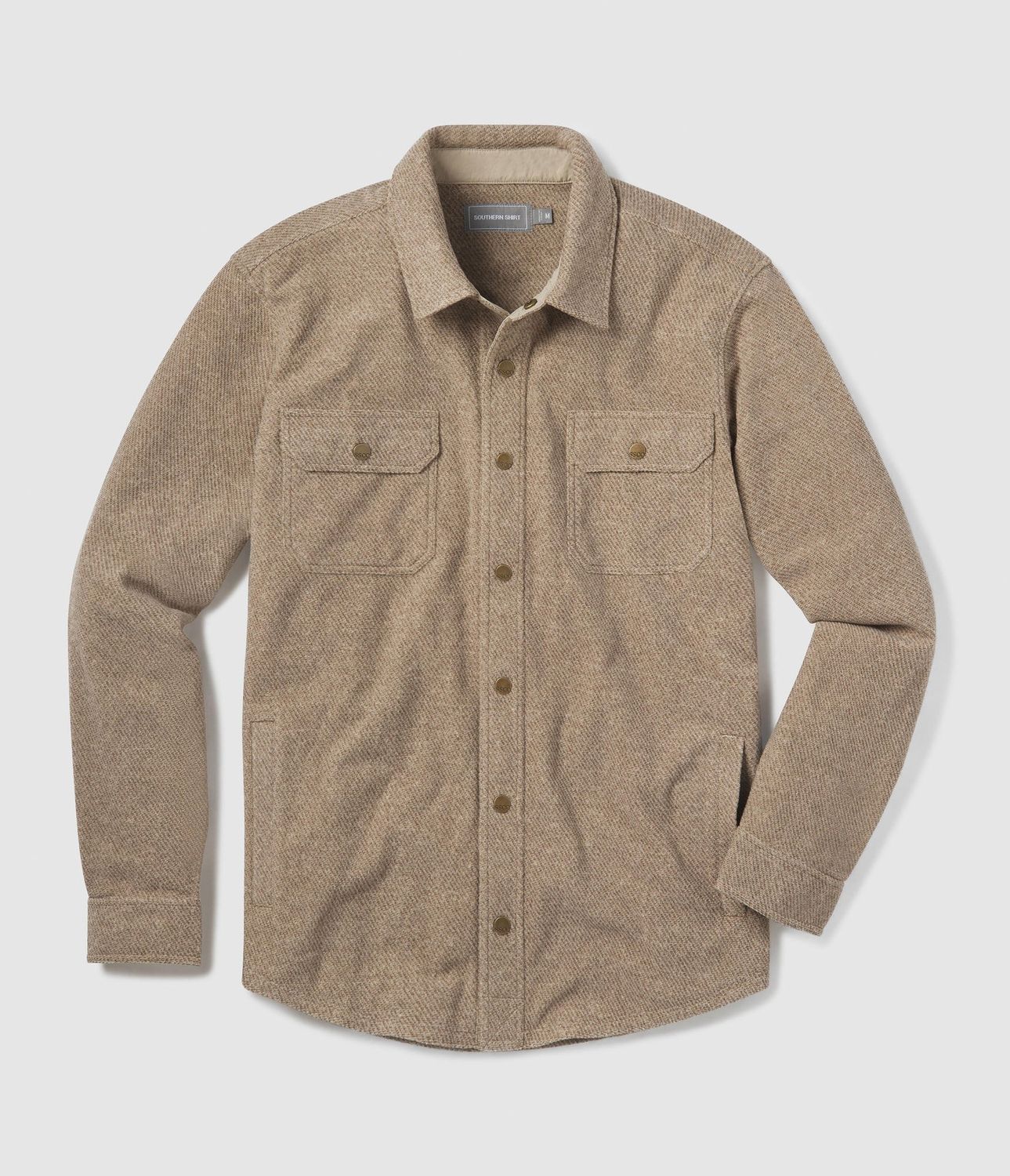 Stretch Twill Shacket, Color: Mojave, Size: M