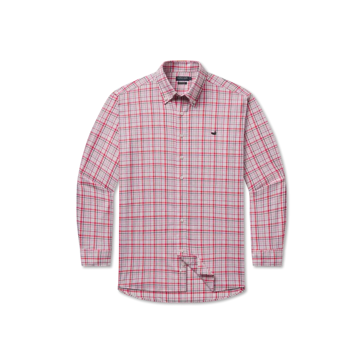 Van Buren Performance Grid Dress Shirt, Color: Crimson &amp; Light Gray, Size: S