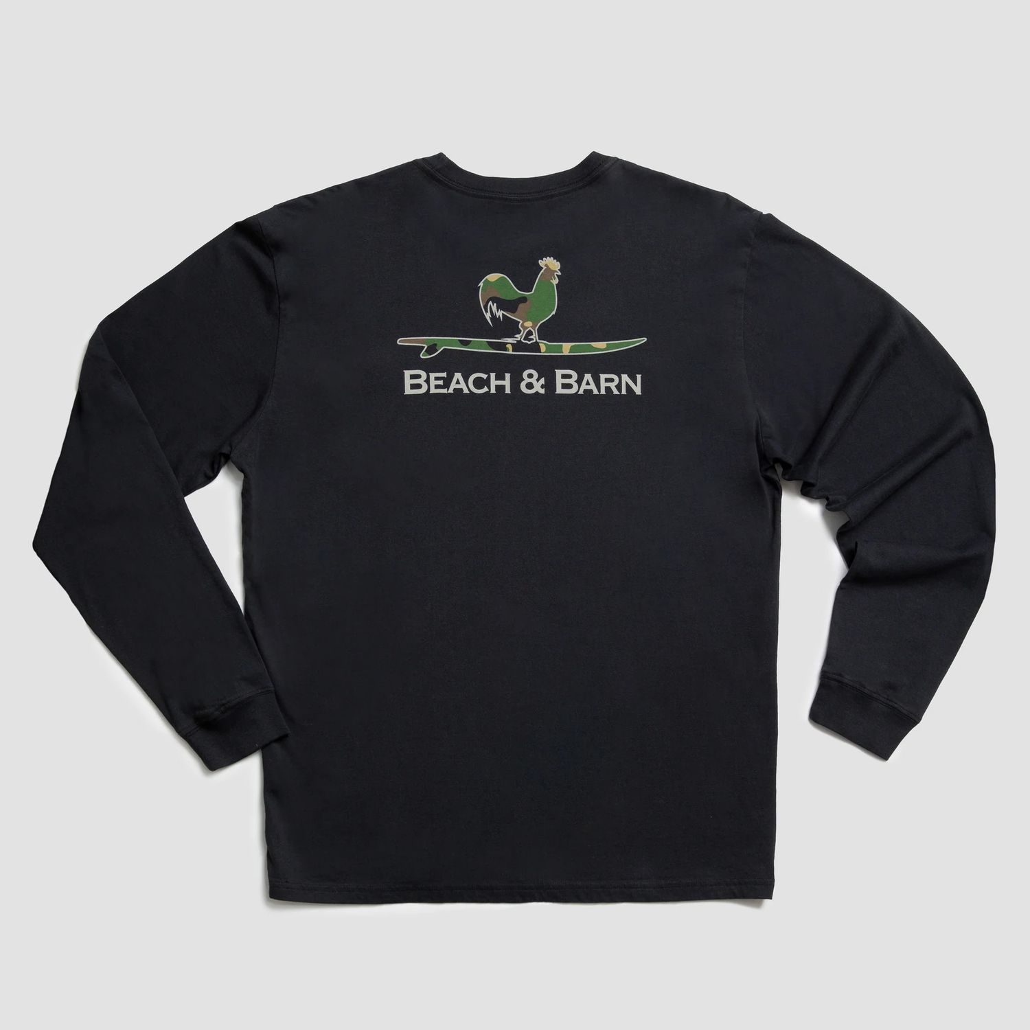 Surfing Rooster Camo Long Sleeve Tee Shirt