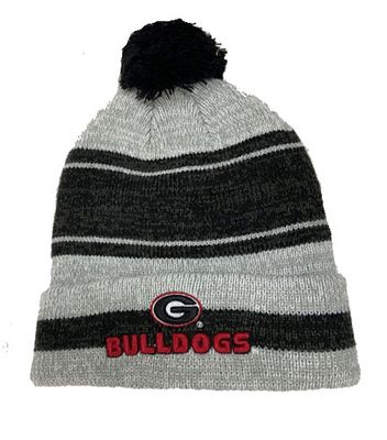 Georgia Bulldog Pom Pom Beanie