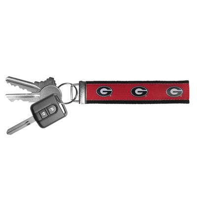 Georgia Bulldog Wristlet Keychain