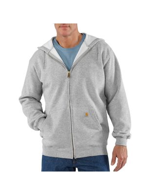 Loose Fit Midweight Hooded Zip-Front Sweatshirt