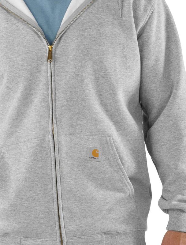 Loose Fit Midweight Hooded Zip-Front Sweatshirt