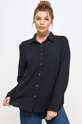Soft and Airy Long Sleeve Button Down