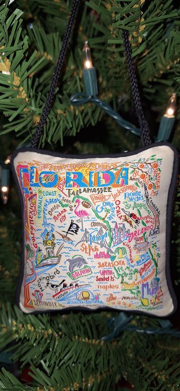 Geography Mini Pillow Ornament