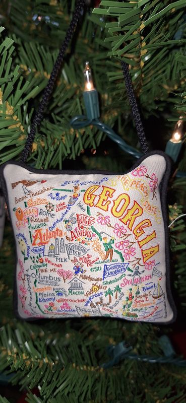 Geography Mini Pillow Ornament