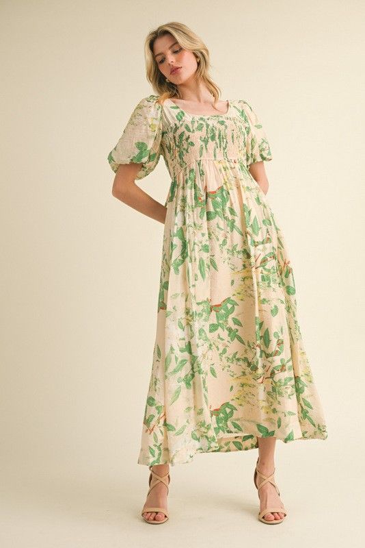 Print Maxi Dess with Pockets