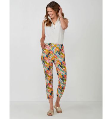 Millennial Fabric Cropped Garden Print Pants