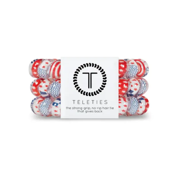 Teleties - Large Hair Ties, Color: All American