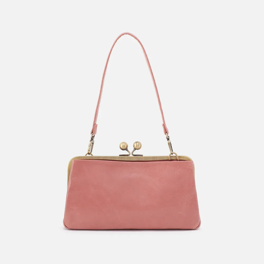 Lauren Frame Crossbody - Polished Leather, Color: Rose