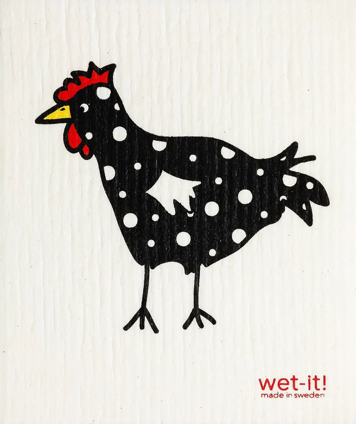 Wet-It Swedish Cloth Spotted Black Chicken
