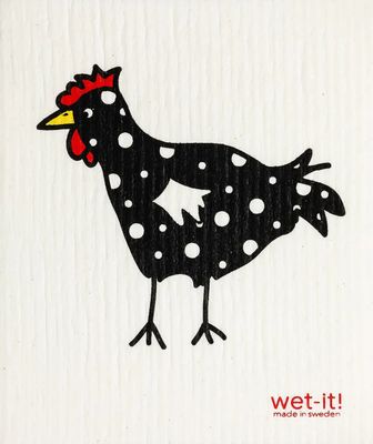 Wet-It Swedish Cloth Spotted Black Chicken