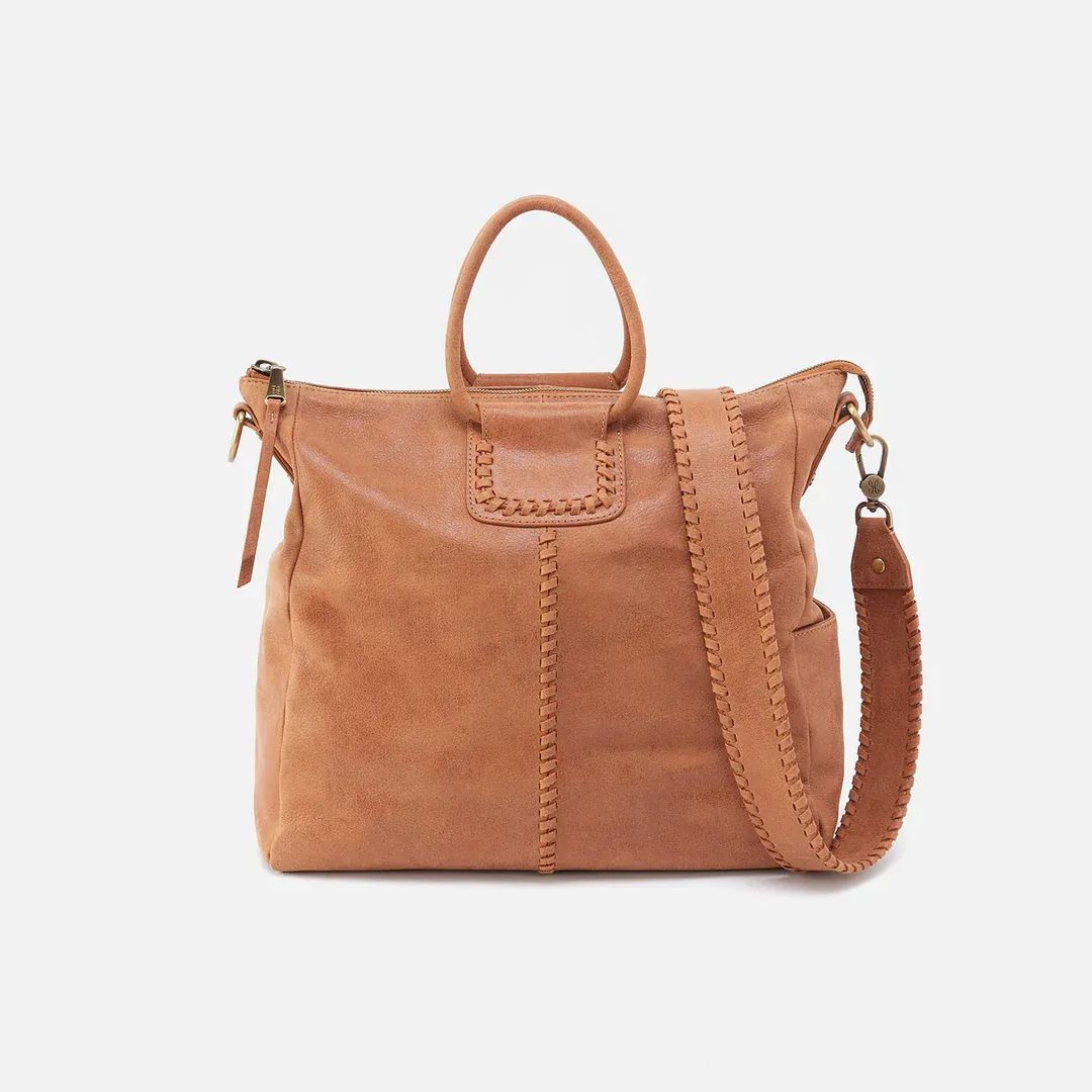 Sheila Medium Satchel - Buffed Leather, Color: Whiskey