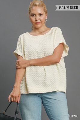 Jacquard Boxy Cut Top - Plus