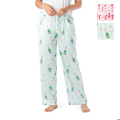 Boots &amp; Bubbles Satin Pajama Pants