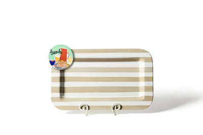 Neutral Stripe Mini Entertaining Platter