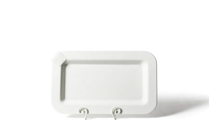 White Small Dot Mini Entertaining Rectangle Platter
