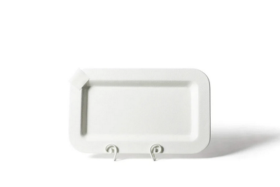 White Small Dot Mini Entertaining Rectangle Platter
