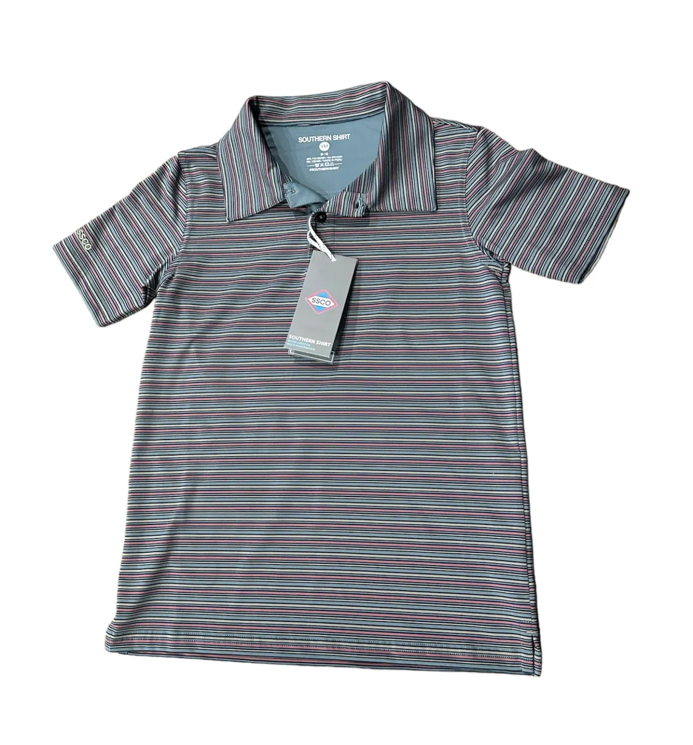 Sawgrass Stripe Polo, Color: Alumni Hall, Size: S