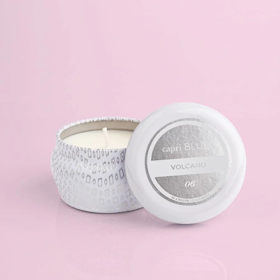 Volcano White Mini Tin Candle, 3 oz