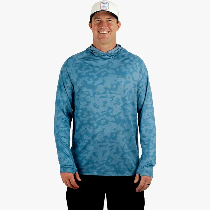 Adapt Phase Change Performanve Hood, Color: Blue Upwell Camo, Size: S