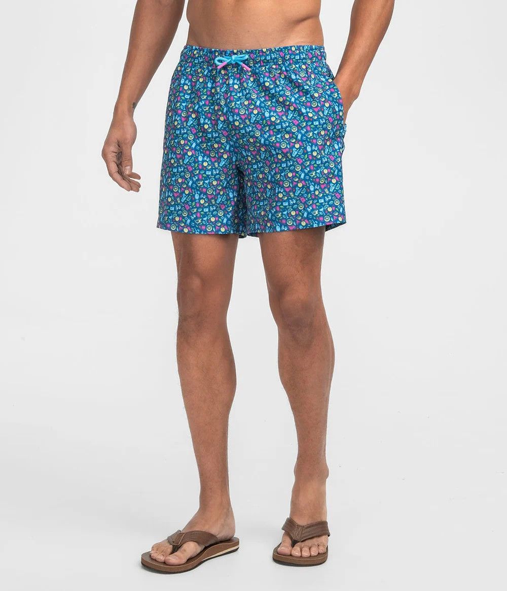 Sunset Sips Swim Shorts 6&quot;