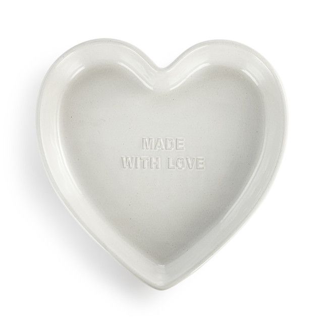 White Gather &#39;Round Heart Pie Dish