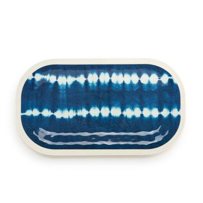 Indigo Coastal Med Melamine Rect Platter