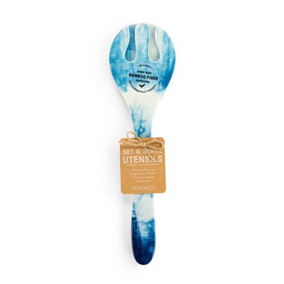 Coastal Shibori Melamine Serving Utensil Set