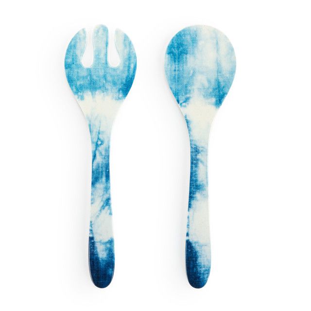 Coastal Shibori Melamine Serving Utensil Set