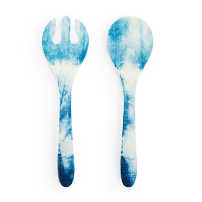 Coastal Shibori Melamine Serving Utensil Set