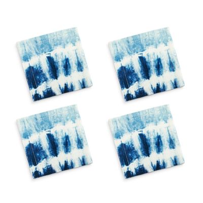 Coastal Shibori Fabric Cocktail Napkin