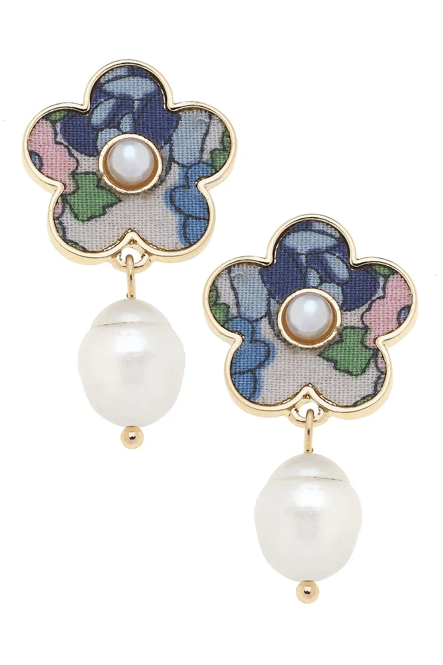 Penelope Vintage Floral Pearl Flower Earrings