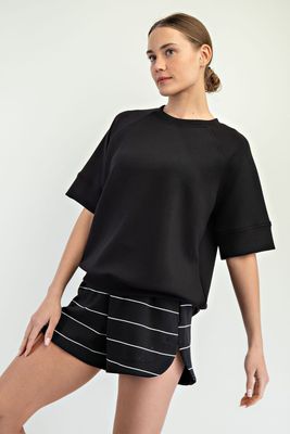 Modal Scuba Luxe Oversized Sleeve Top