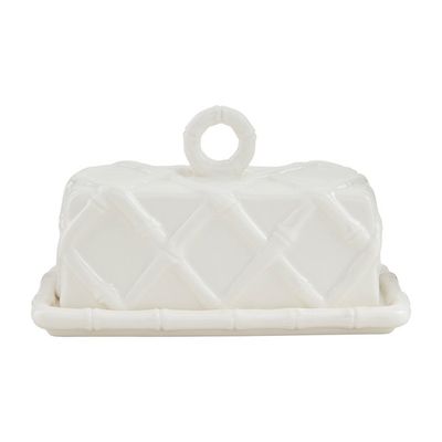 Ceramic Bamboo Butter Dish