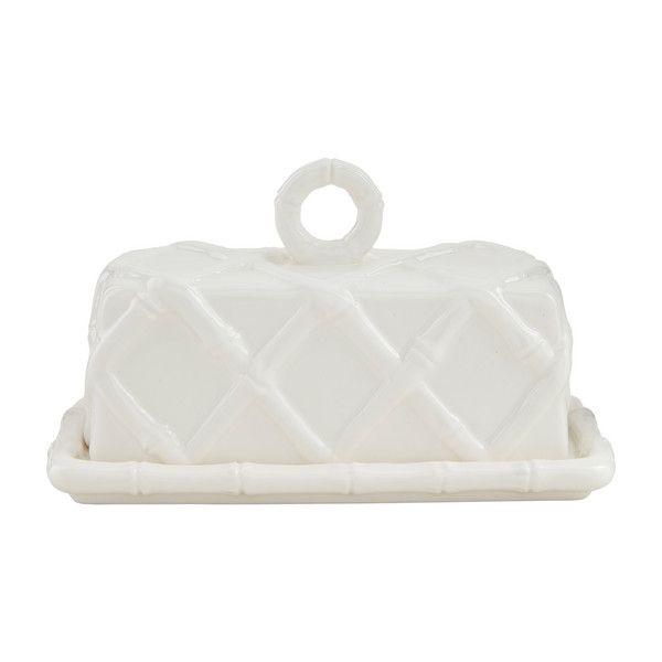 Ceramic Bamboo Butter Dish