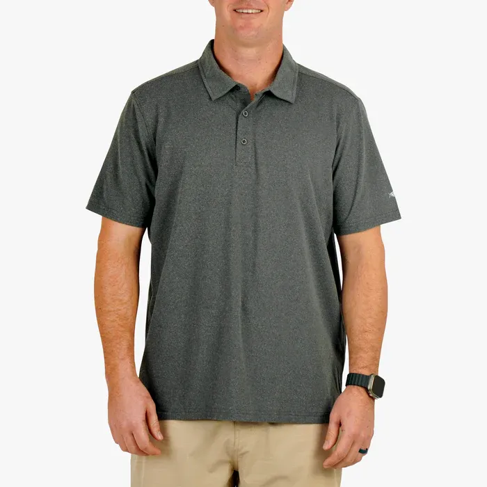 Air-O Mesh Performance Polo Shirt, Color: Charcoal Heather, Size: S