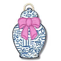 Chinoiserie Jar Door Hanger, Color: Pink