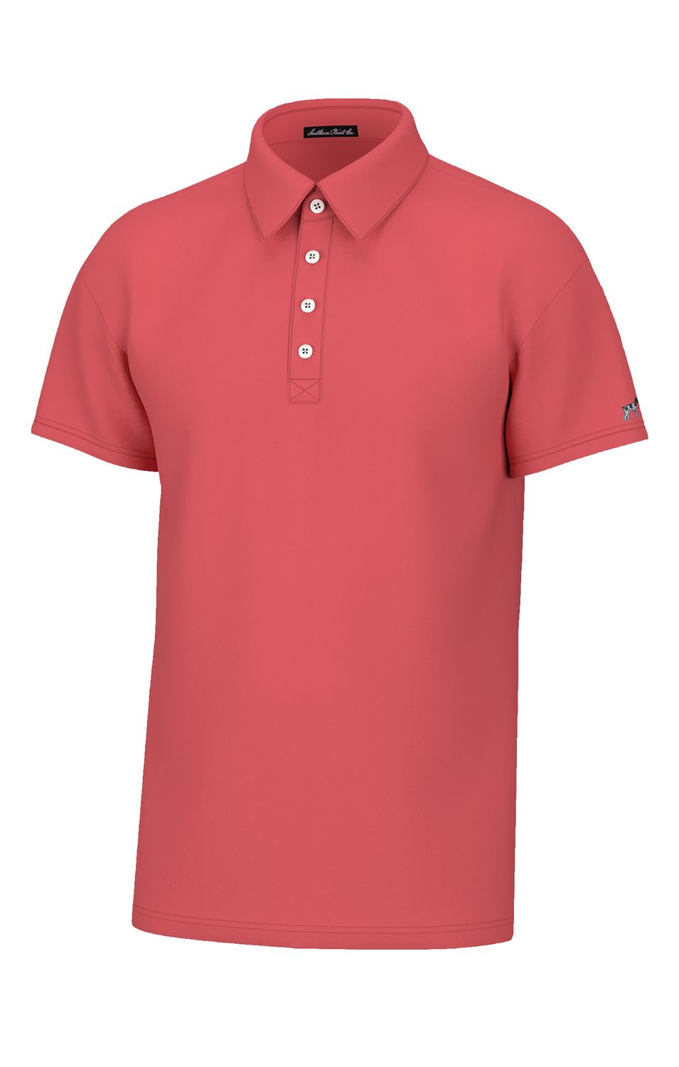 Charles 4-Button Pique Polo, Color: Cranberry, Size: S