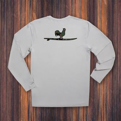 Camo Surfing Rooster Sunshelter Shirt