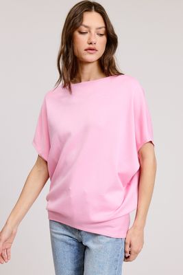 Short Sleeve Scuba Oversized Top