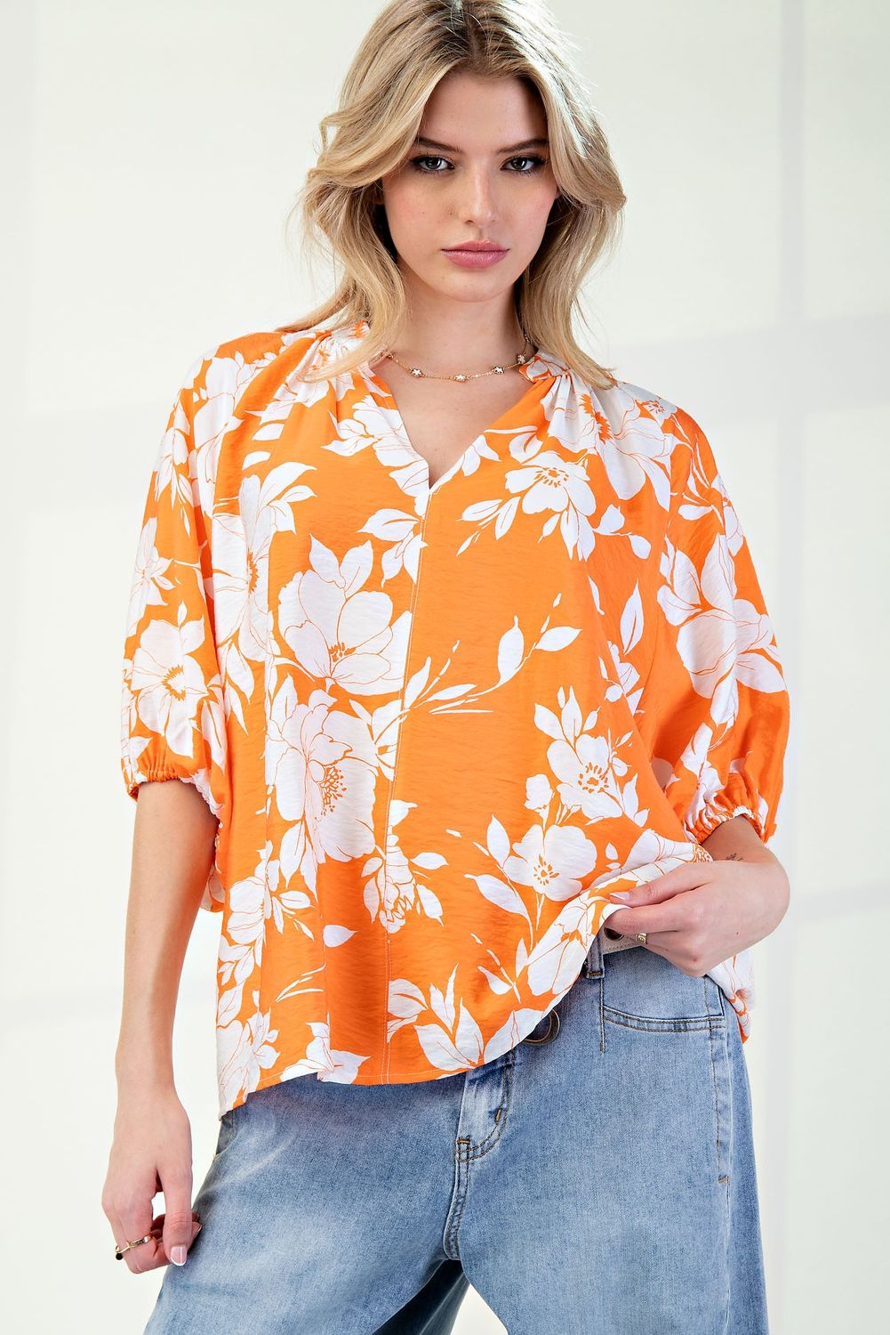 Printed Tencel Woven Top